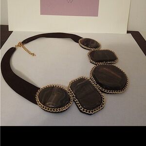 Brown stone necklace